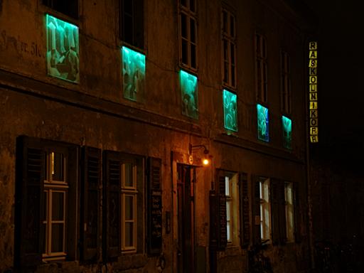 Fassadenkunst LED-Farbspiel Acrylglas Dresden